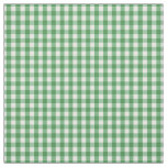 Traditional Green and White Gingham Check Pattern Fabric