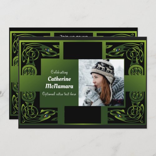 Traditional Green Irish Celtic Celebration Invitation