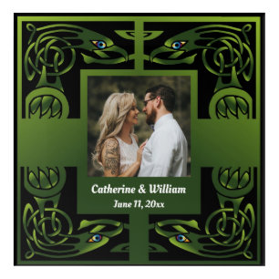 Traditional Green Irish Celtic Design   Acrylic Print