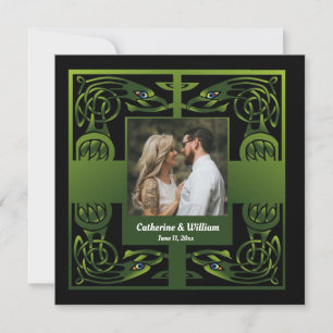Traditional Green Irish Celtic      Invitation