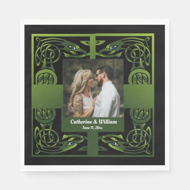 Traditional Green Irish Celtic      Napkins (Front)