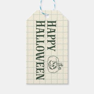 Traditional Green Pumpkin Candy Tags