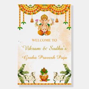 Traditional Griha Pravesh Welcome Sign