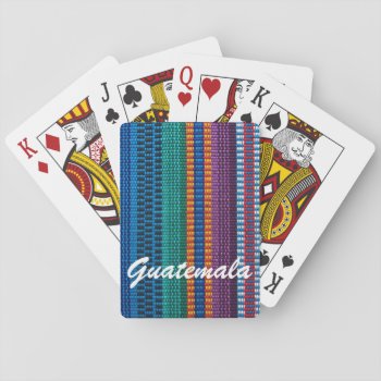 Traditional Guatemala Fabric Weave Custom Text Playing Cards by The_Edge_of_Light at Zazzle