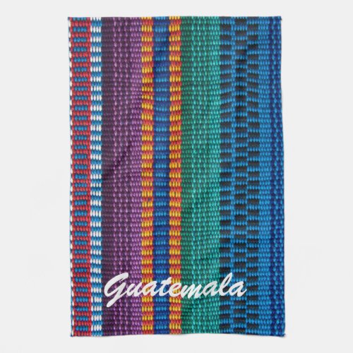 Traditional Guatemala fabric weave custom text Towel