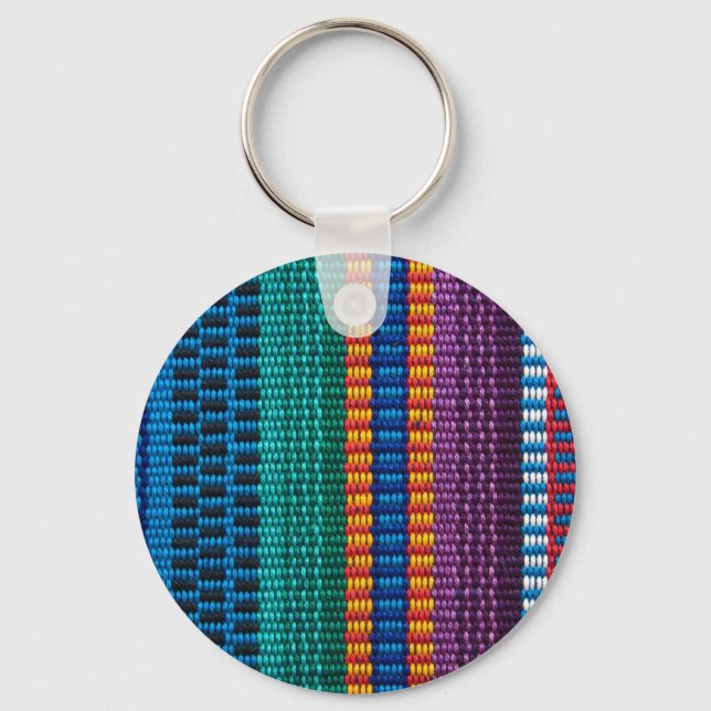 Traditional Guatemala fabric weave Keychain (Front)