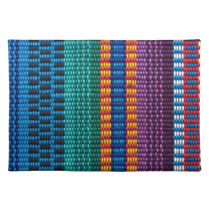 Traditional Guatemala fabric weave Placemat Zazzle