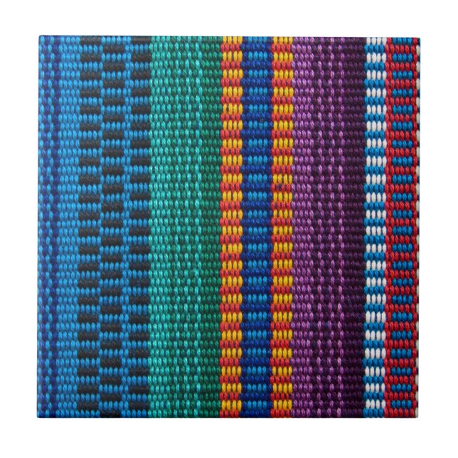 Traditional Guatemala fabric weave Tile (Front)