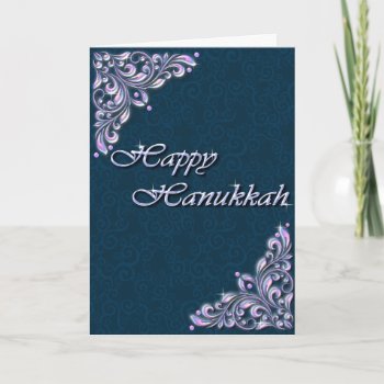 Traditional Hanukkah Greetings For The Season Holiday Card by Zhannzabar at Zazzle