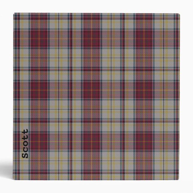 Traditional Harmon Dress Tartan Plaid Custom Binder (Front)