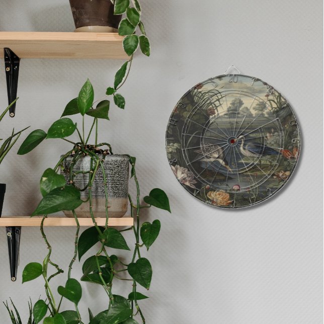 Traditional Heron Wildlife Nature Study Dart Board (Creator Uploaded)