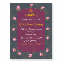 Traditional Hindu Housewarming Welcome Sign