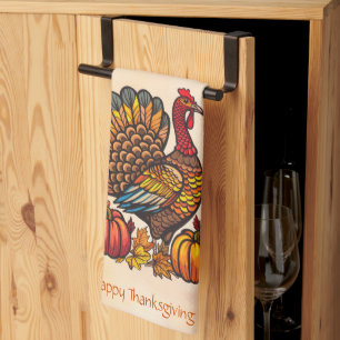 Traditional Holiday Thanksgiving Kitchen Towel