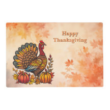 Traditional Holiday Thanksgiving Paper Placemat