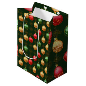 Traditional Holidays Collection Colorful Ornament  Medium Gift Bag