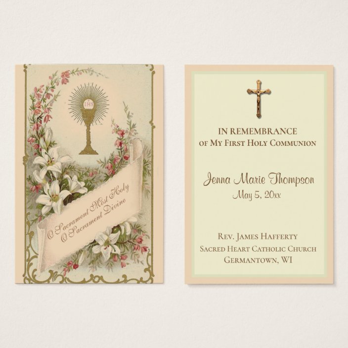 Traditional Holy Card Chalice First Holy Communion Zazzle.com Traditional Holy Card Chalice First Holy Communion Zazzle.com