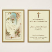 Traditional Holy Card Chalice First Holy Communion (Front & Back)