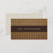 Traditional Houndstooth Business Card (Front/Back)