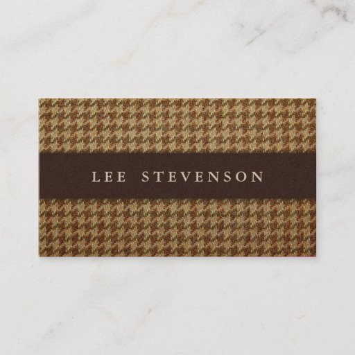 Customizable Traditional Houndstooth Business Card