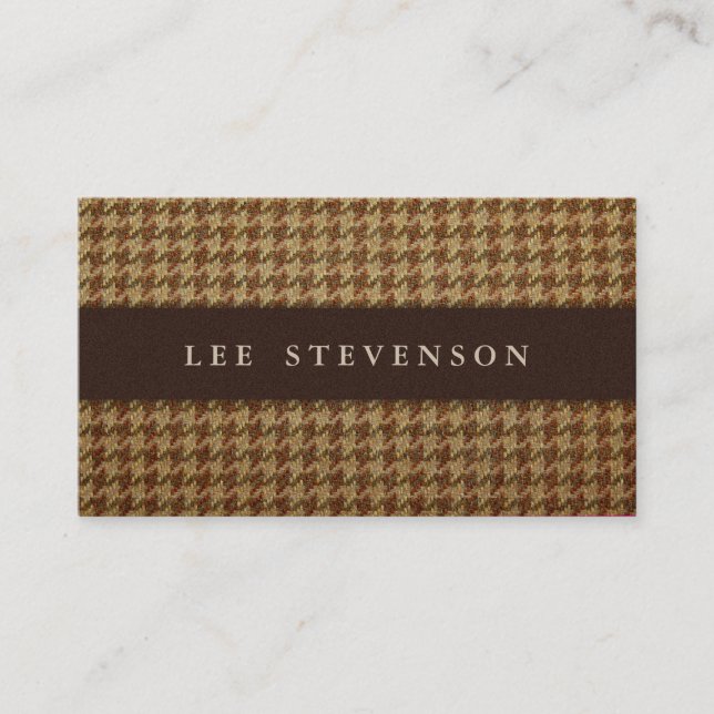 Traditional Houndstooth Business Card (Front)