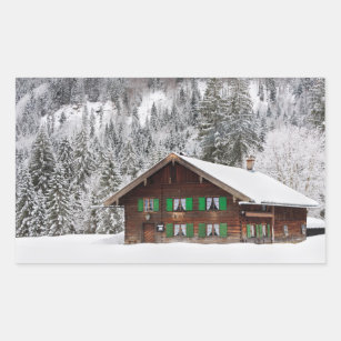 Traditional house in Bavaria rectangular sticker