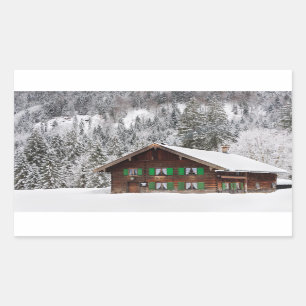 Traditional house in Bavaria rectangular sticker