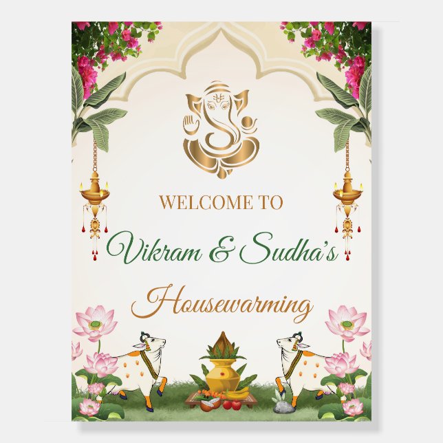 Traditional Housewarming Welcome Foam Board (Front)