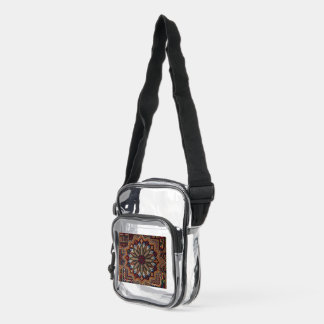 Traditional Hunza Folk Embroidery Graphic art Clear Crossbody Bag
