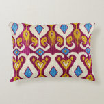 Traditional ikat, fabric design accent pillow