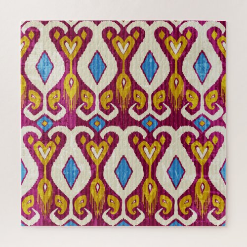 Traditional ikat fabric design jigsaw puzzle