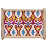 Traditional ikat, fabric design serving tray