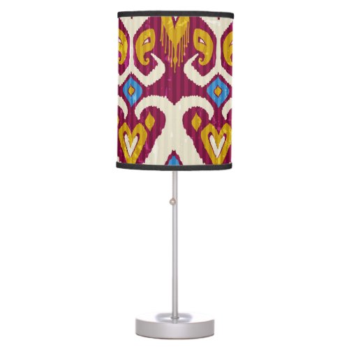 Traditional ikat fabric design table lamp