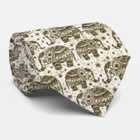 Traditional India Elephant Block Print Design
