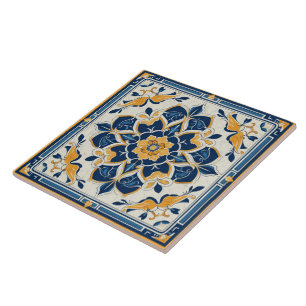Traditional India Traditional Ornamental Art 4 Ceramic Tile