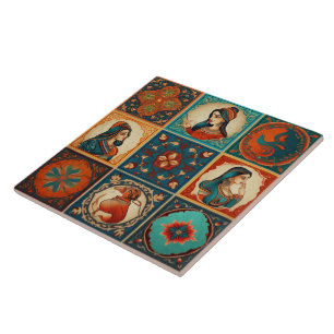 Traditional India Traditional Ornamental Art 6 Ceramic Tile