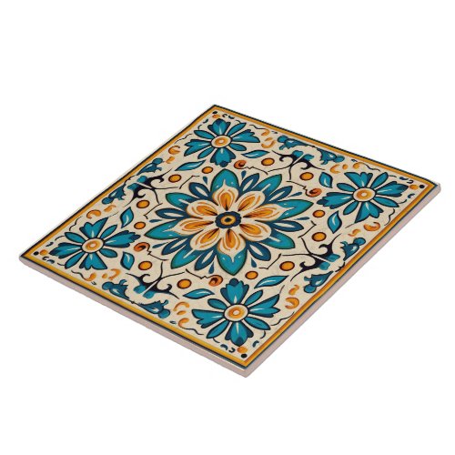 Traditional India Traditional Ornamental Art 8 Ceramic Tile
