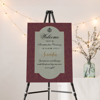 Traditional Indian Annaprashan Welcome Sign