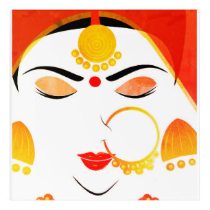 traditional Indian bride abstract Acrylic Print