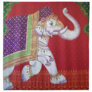 Traditional Indian elephants American MoJo Napkin