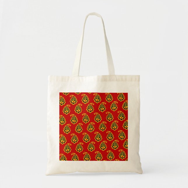 Traditional indian fabric design tote bag (Front)