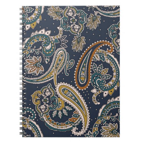 Traditional Indian Paisley pattern on backgroundpa Notebook