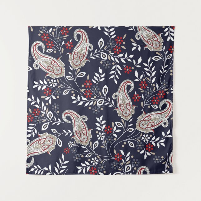 traditional Indian paisley pattern Tapestry (Front)