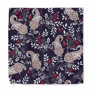 Traditional Indian paisley, seamless pattern. Bandana
