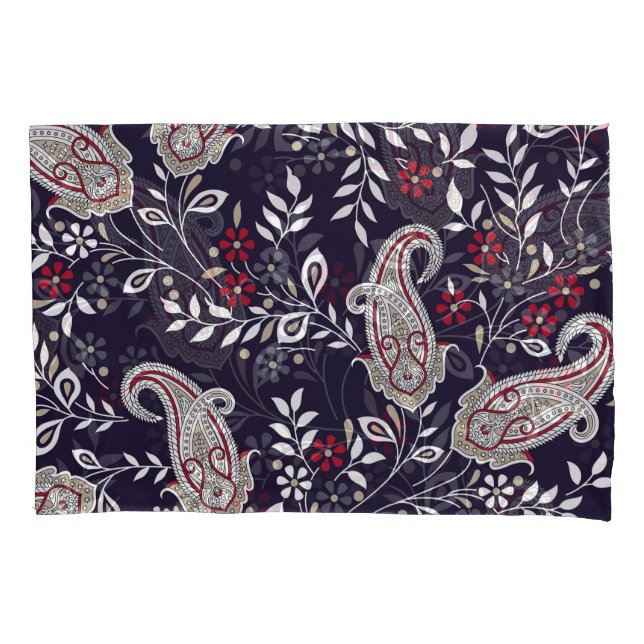 Traditional Indian paisley, seamless pattern. Pillow Case (Front)