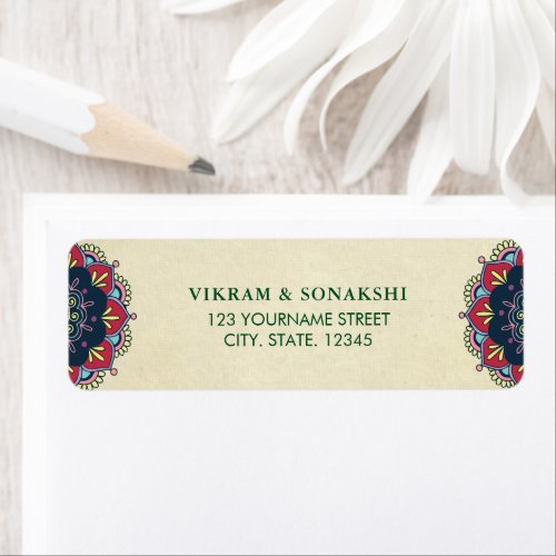 Traditional Indian Wedding Label