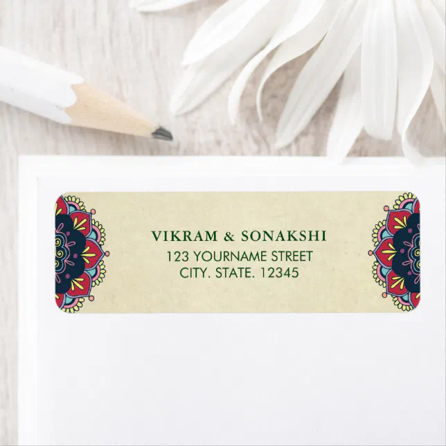 Traditional Indian Wedding Label | Zazzle
