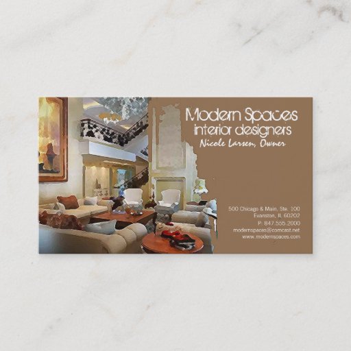 Customizable traditional interior business card