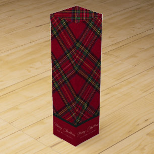 Traditional Inverness Scottish Tartan Christmas Wine Box