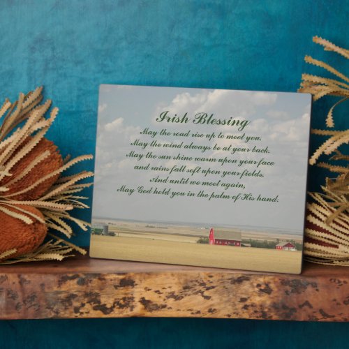 Traditional Irish Blessing Golden Wheat Fields Plaque