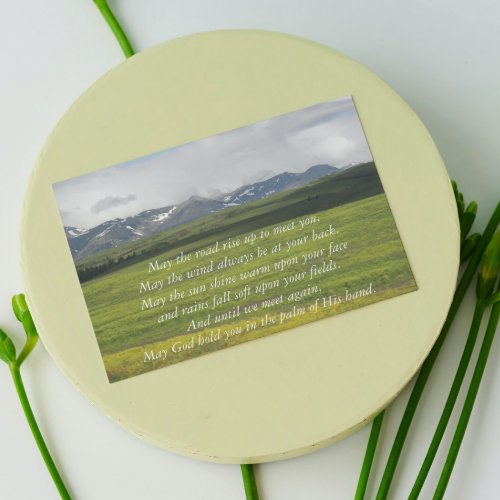 Traditional Irish Blessing Green Valley Blank Card